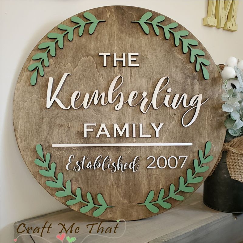 Family Name Round Sign