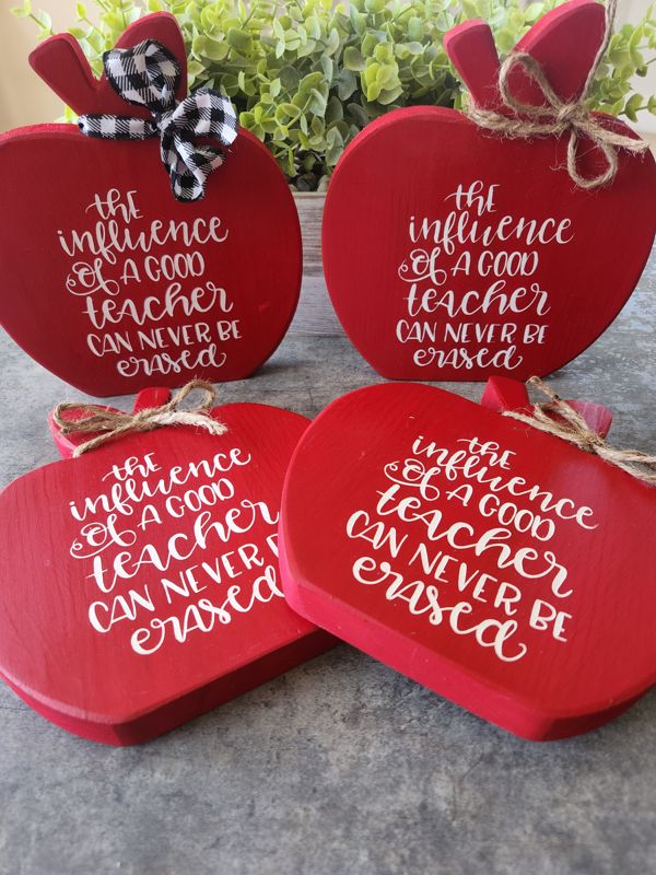 Free Standing Teacher Apple Sign