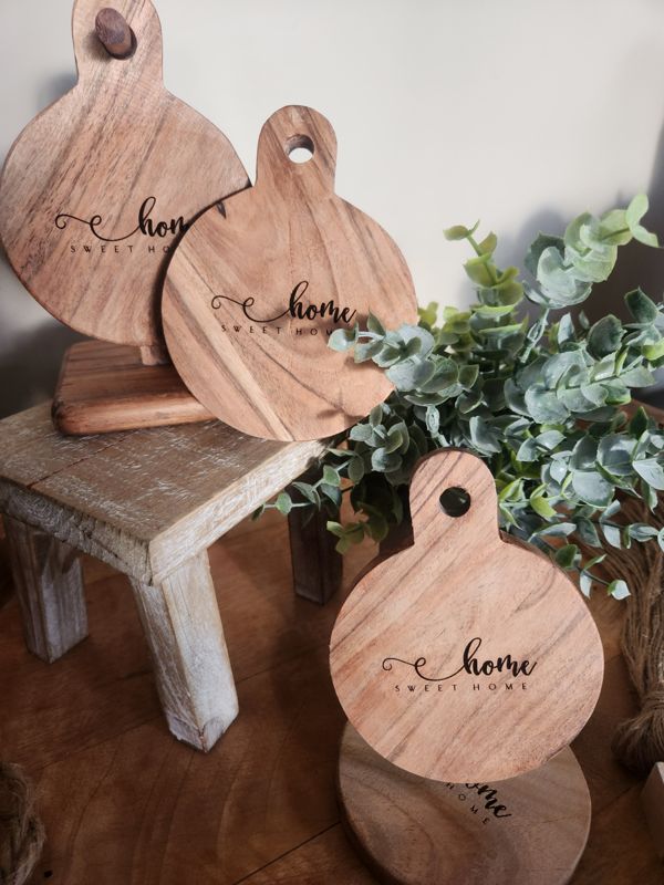 Wood Coaster Set - Home Sweet Home