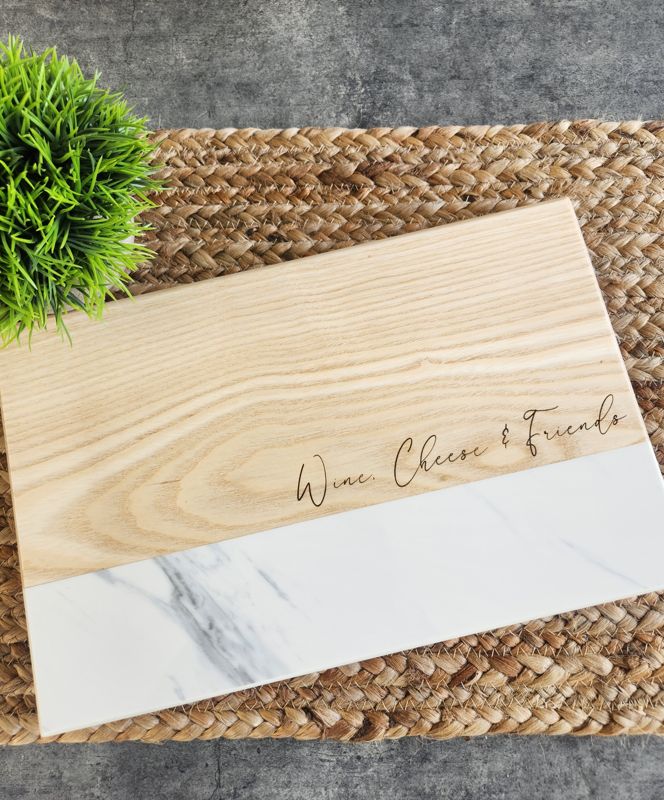 Cutting Board - Wine, Cheese and Friends