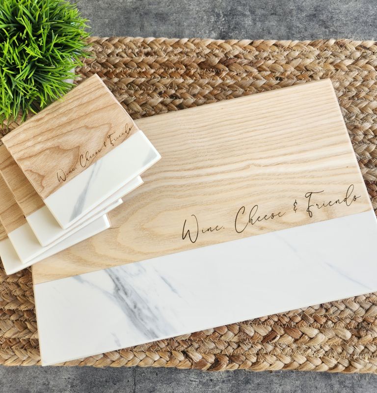 Cutting Board - Wine, Cheese and Friends
