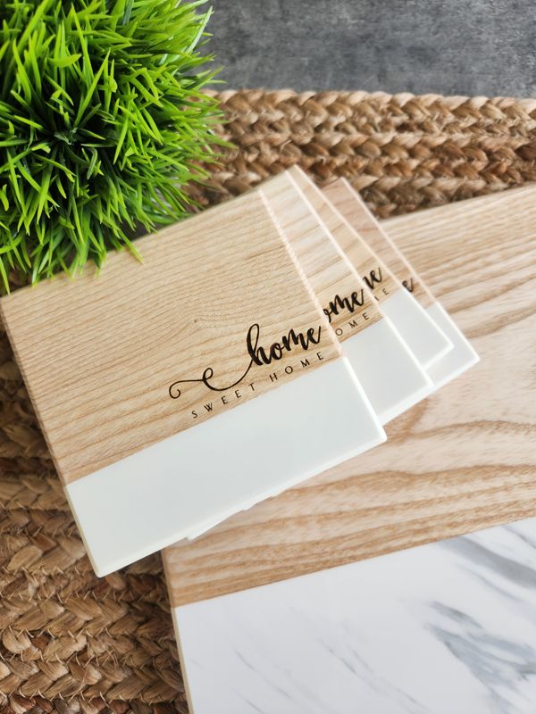 Wood Coasters - Home Sweet Home