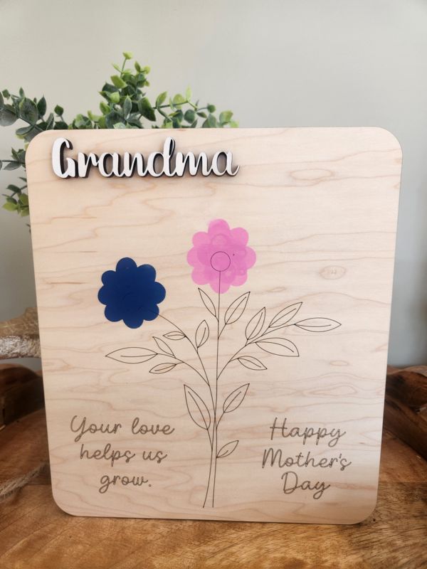 Mother's Day Flower Fingerprint Sign- DIY