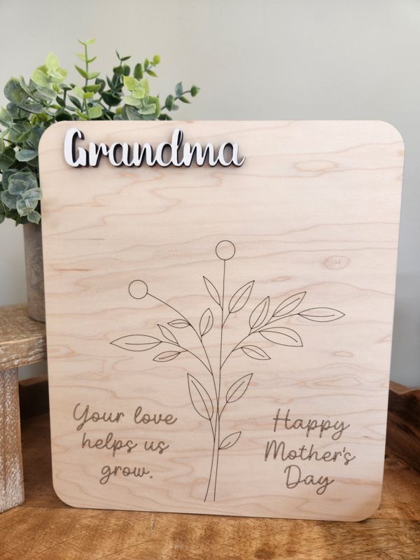 Mother's Day Flower Fingerprint Sign- DIY