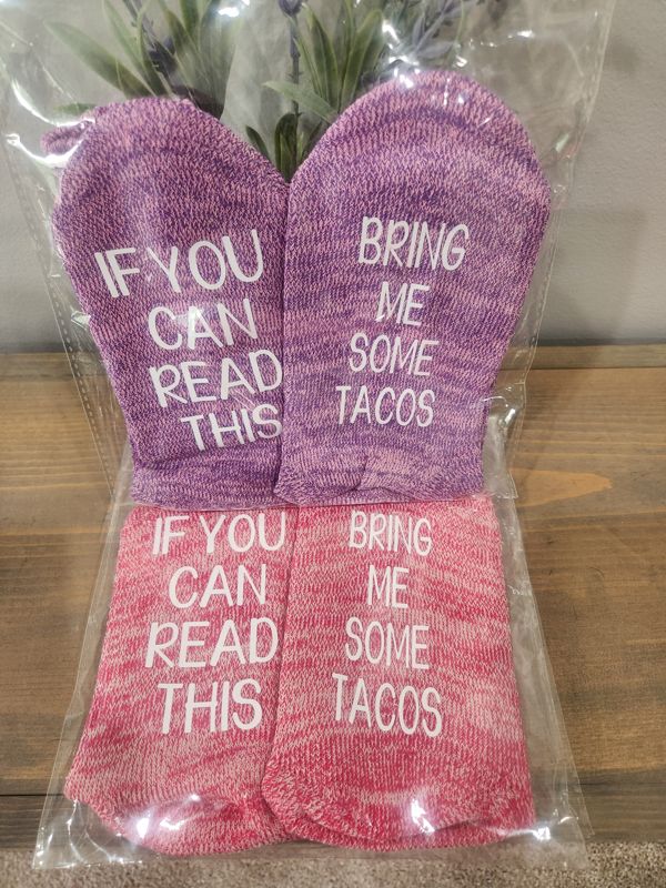 FUN SOCKS - TACOS - PURPLE