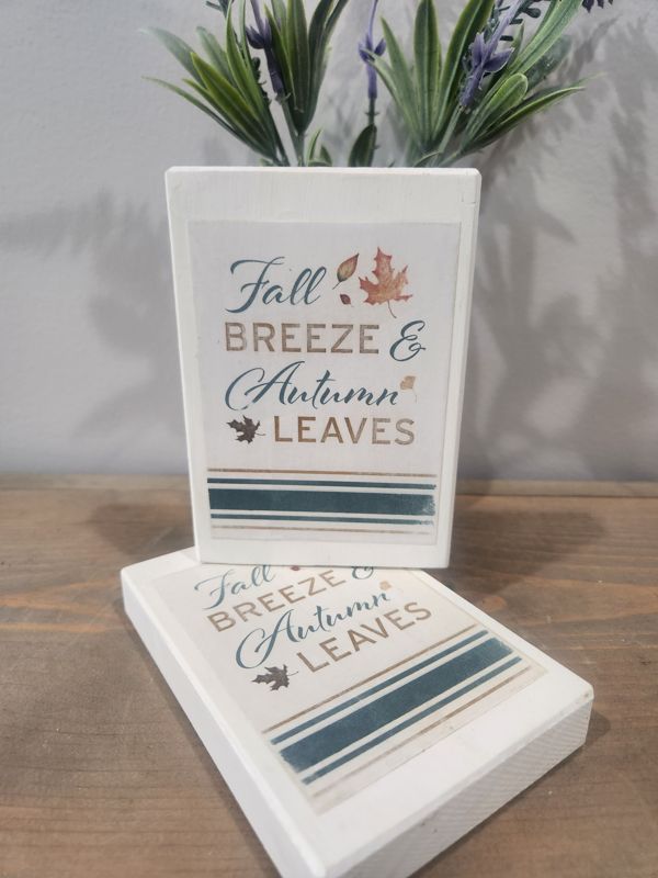 FALL BREEZE AUTUMN LEAVES SIGN