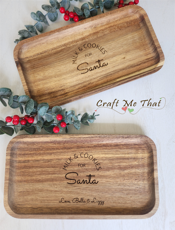 Santa Milk & Cookies Tray