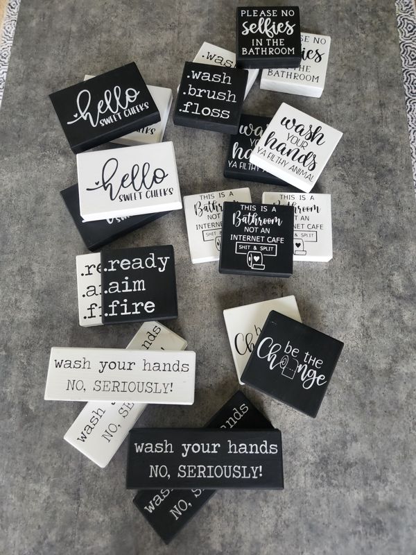 Funny Bathroom Self Standing Signs