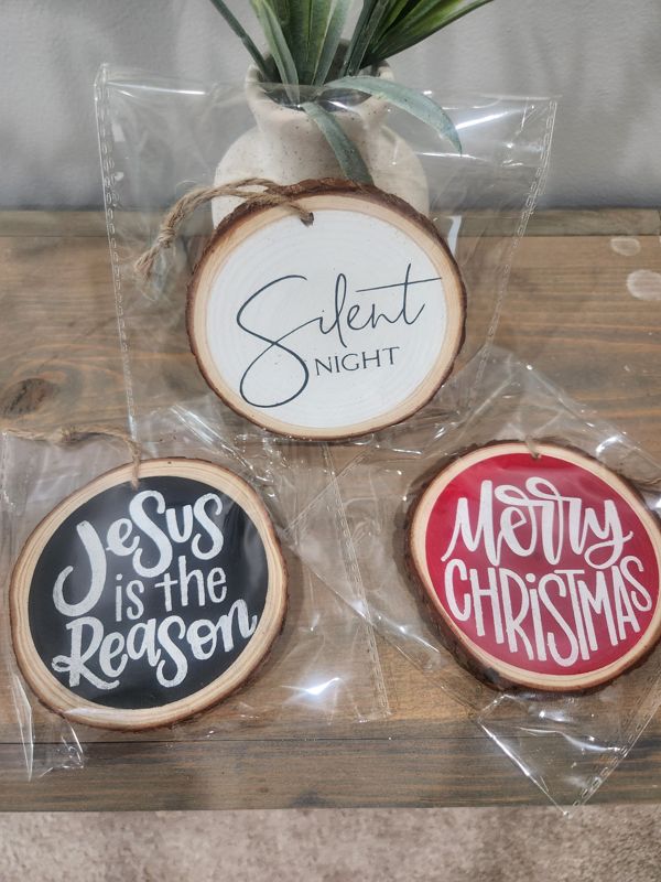WOOD SLICE ORNAMENT BUNDLE 1