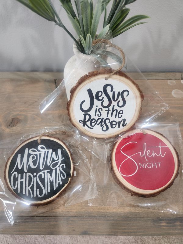 WOOD SLICE ORNAMENT BUNDLE 4