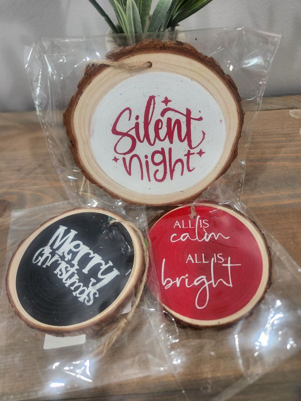 WOOD SLICE ORNAMENT BUNDLE 5