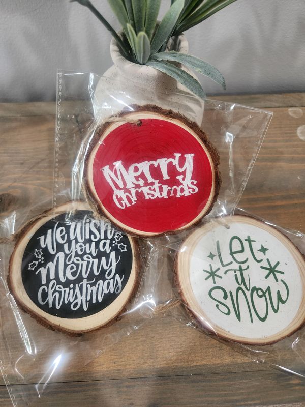 WOOD SLICE ORNAMENT BUNDLE 6