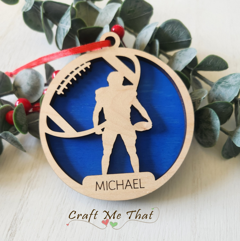 Personalized Football Ornament