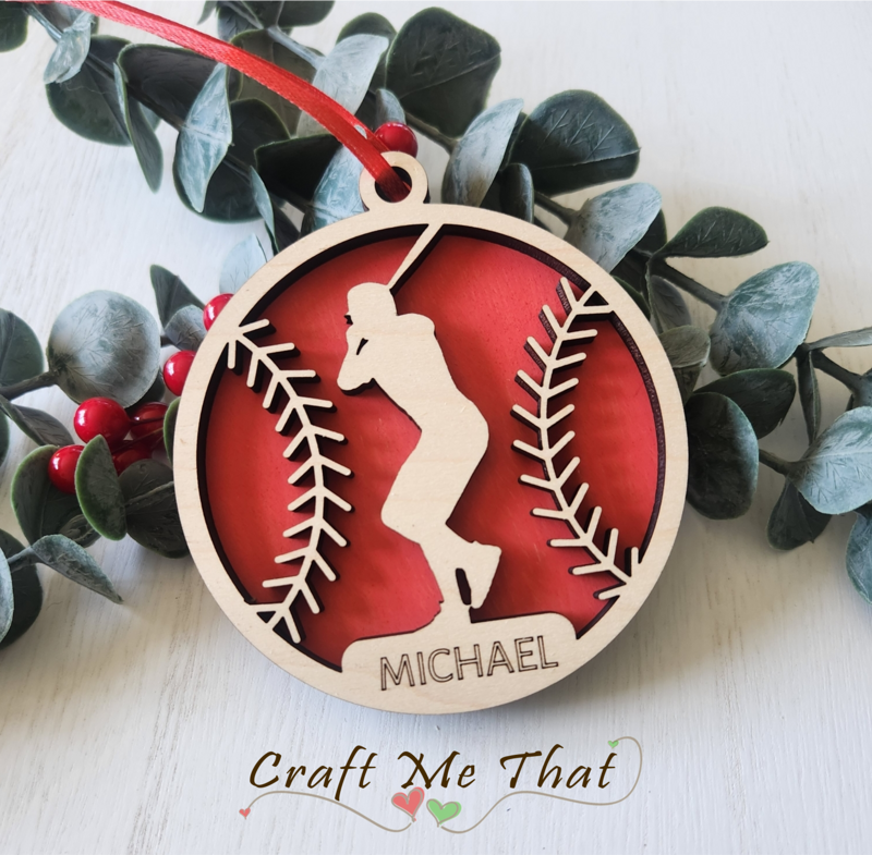 Personalized Baseball Ornament