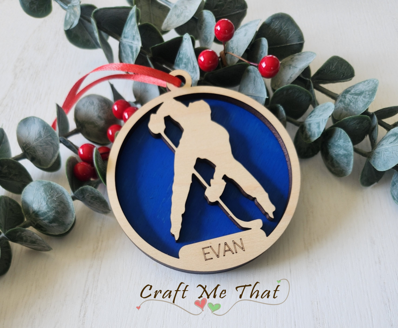 Personalized Hockey Ornament