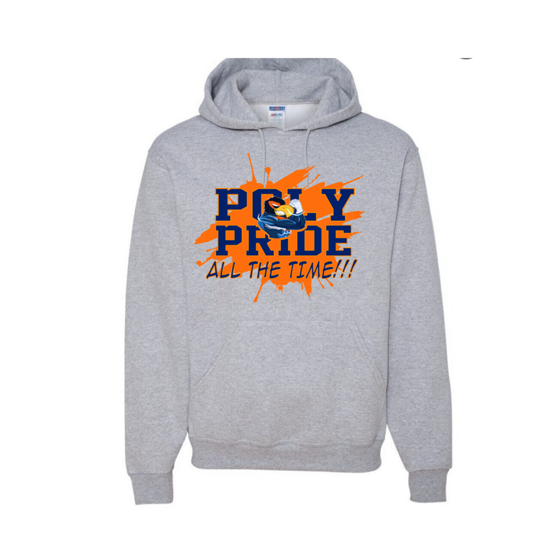 Grey Poly Pride Splat Hoody