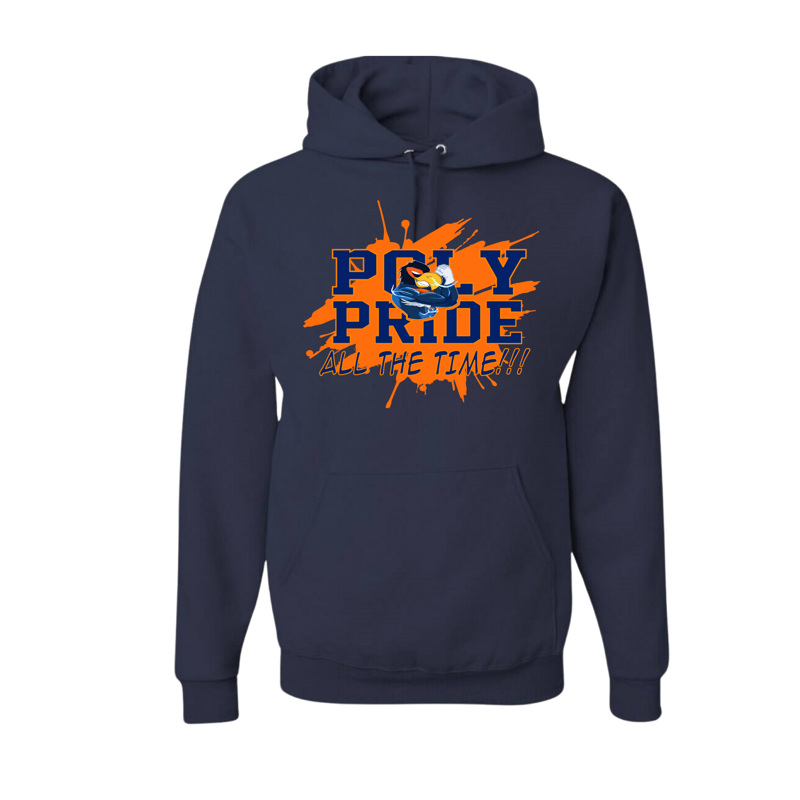 Navy Poly Pride Splat Hoody