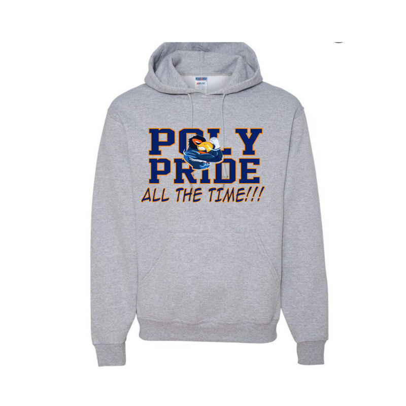 Grey Poly Pride Hoody