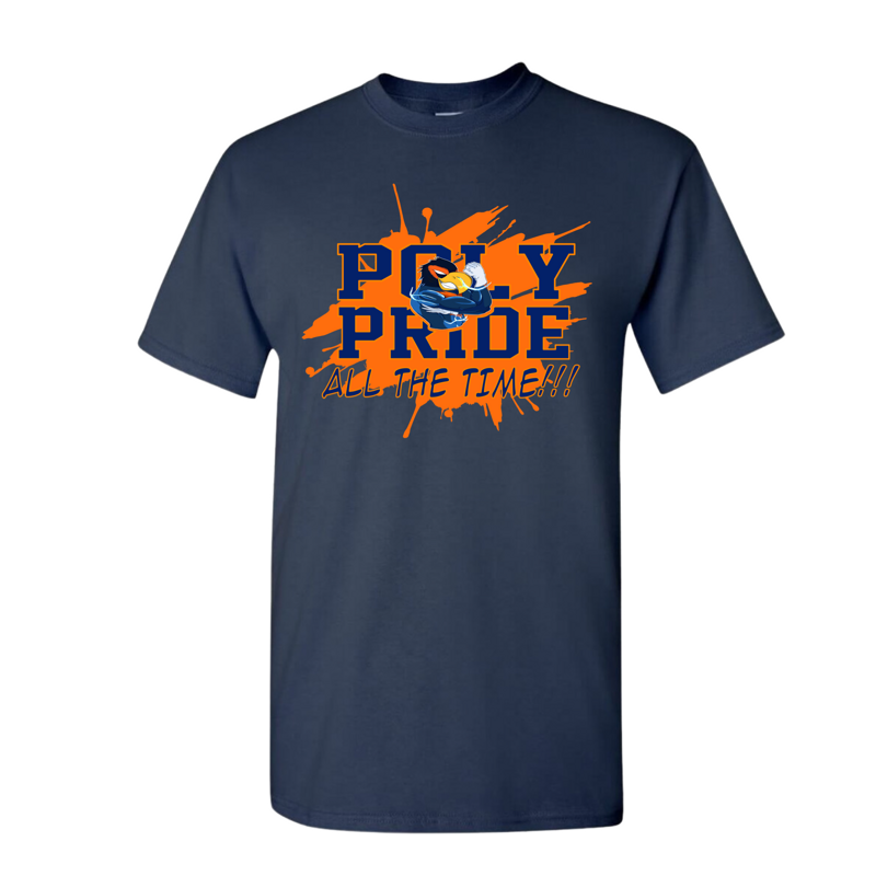 Navy Poly Pride Splat Shirt