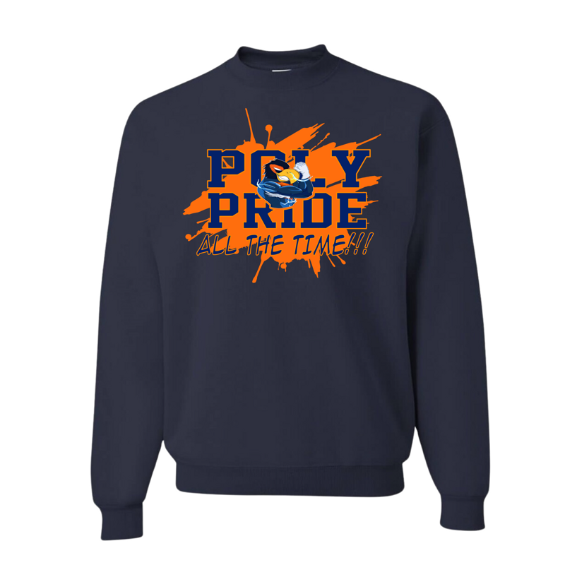 Navy Poly Pride Splat Sweatshirt