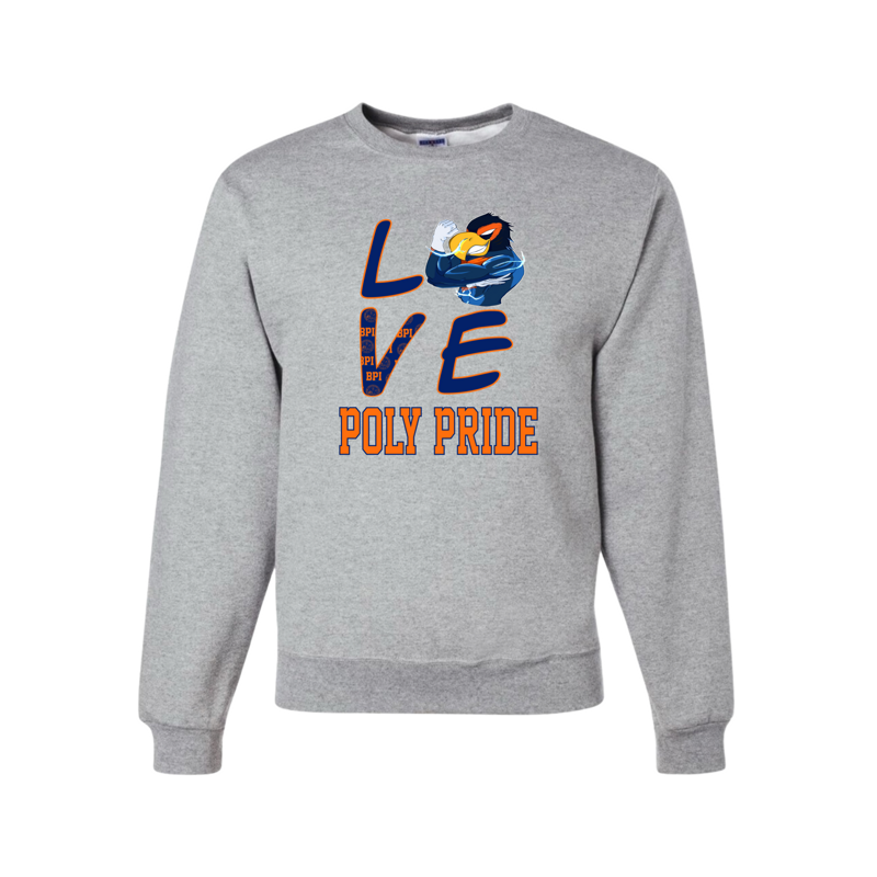 Grey Poly Love Sweatshirt