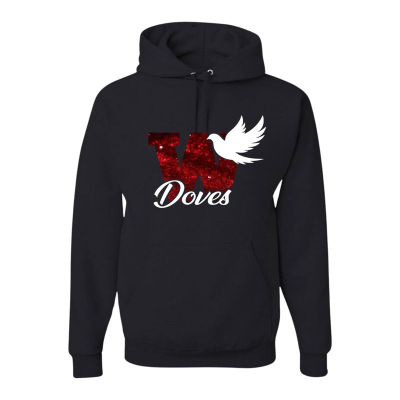 Glitter Doves Hoody
