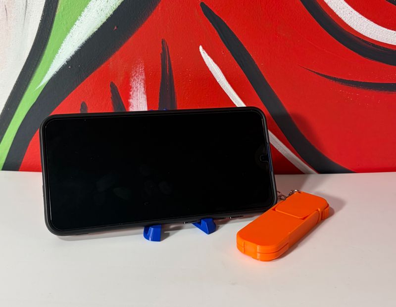 Phone Holder and Clicker Keychain