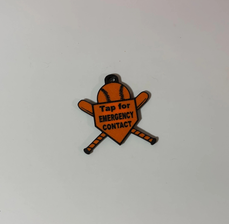 Baseball Themed Bag Tag