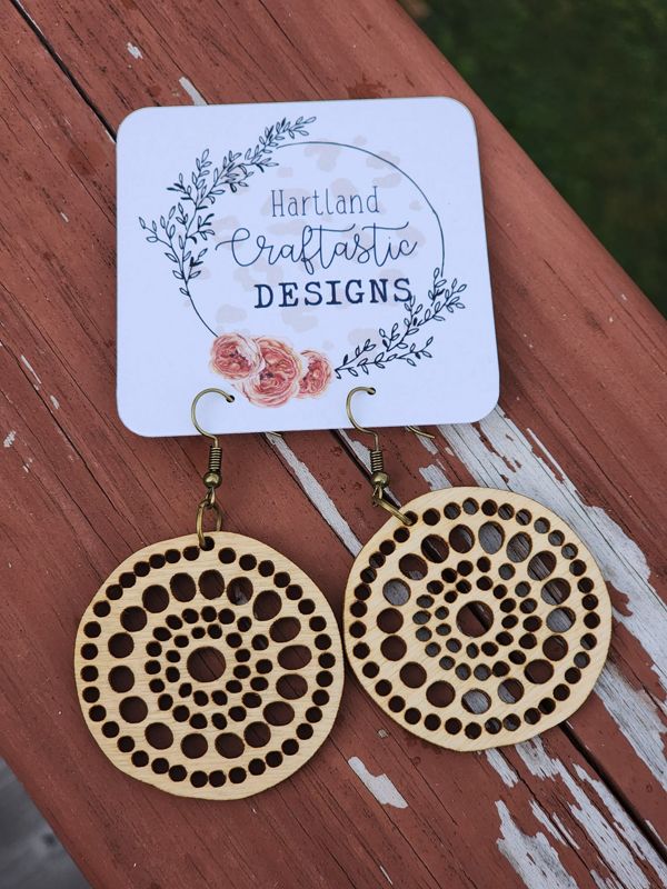 Wooden Dangle Earrings