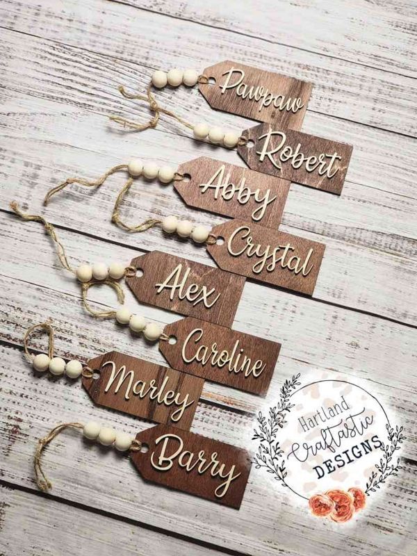 Wooden Stocking Tags