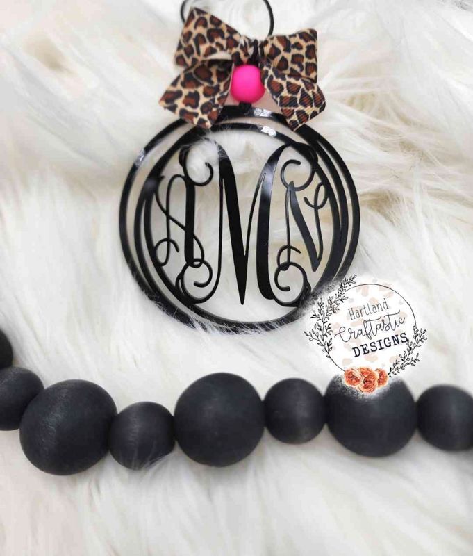 Monogram Car Charm