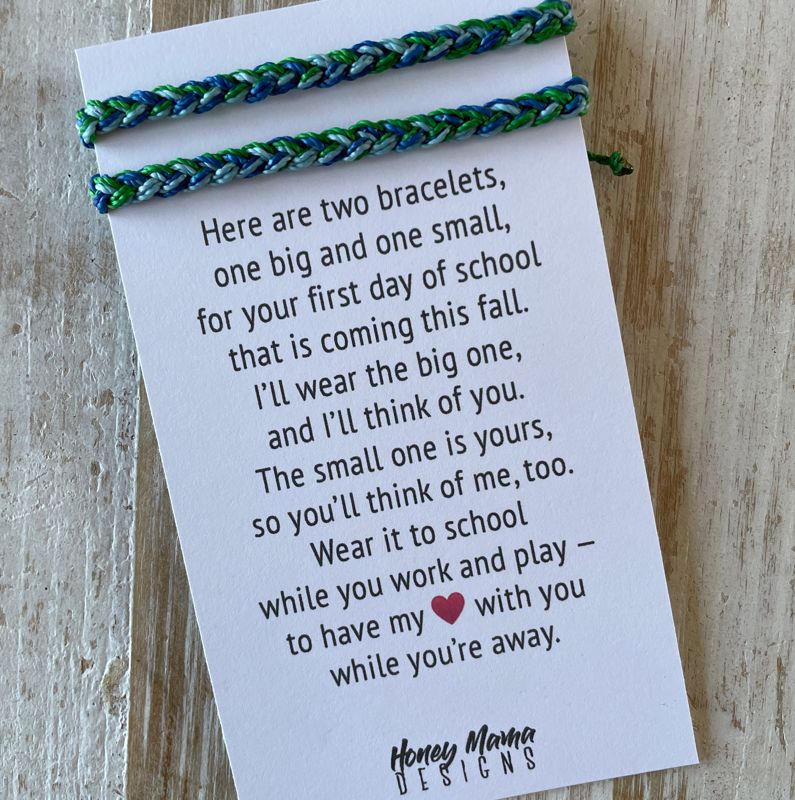 First Day of School Mommy & Me Bracelets - Braids