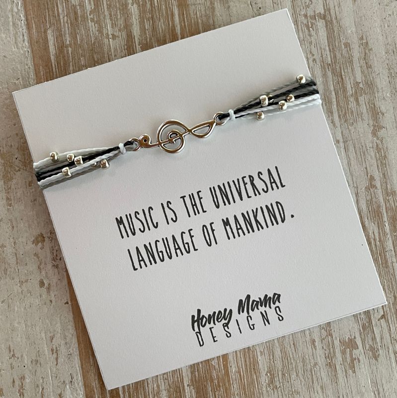 Treble Clef Music Teacher Bracelet