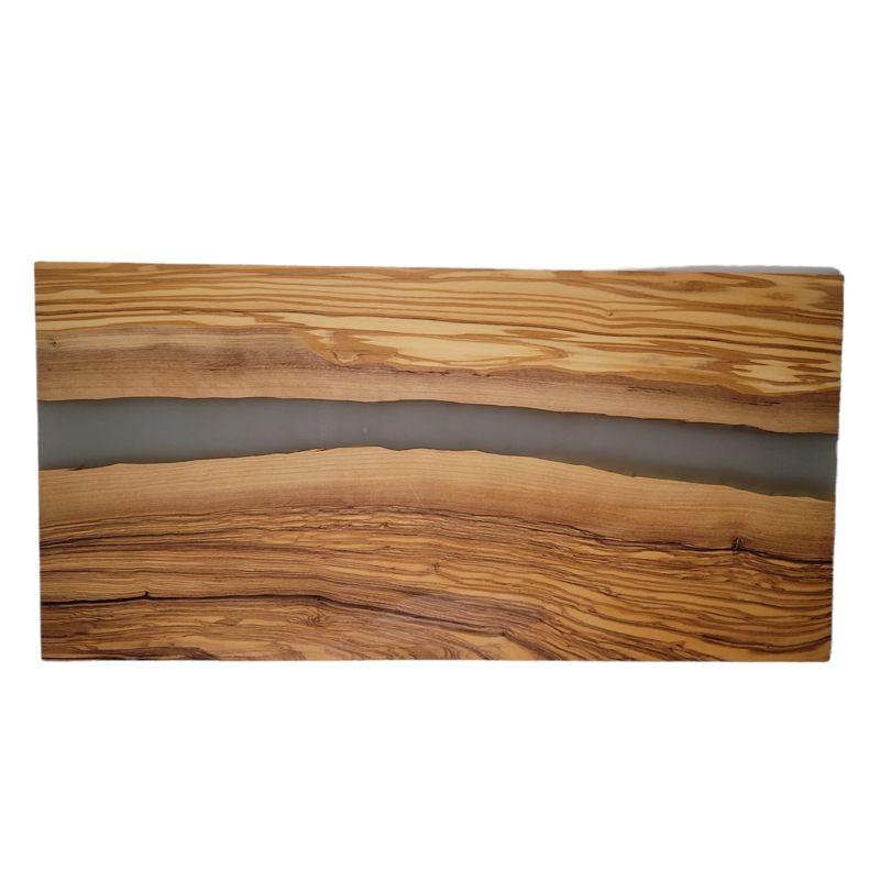 Olive Wood Cutting Board, Large 18" x 9" Olivewood Resin Charcuterie Board, Closing Gift, Wedding Gift, Engagement, Olive Wood Serving Set (Coasters Only, Blue)