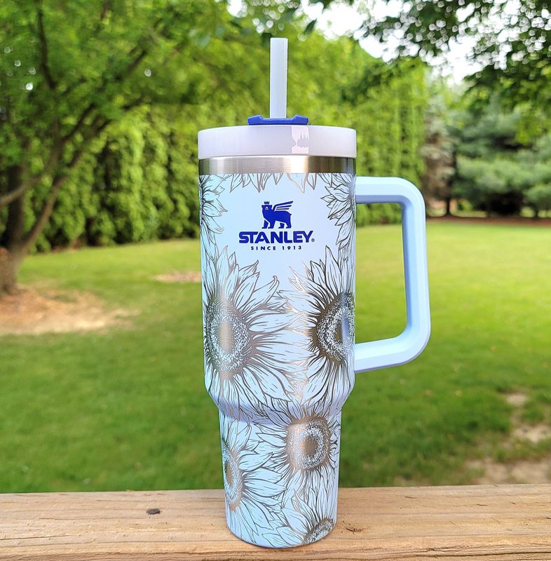 Simple Modern Engraved Tumbler, Sunflower Trek, Wildflower Trek, Liberty Trek, Daisy Trek,Manatee Trek,Butterfly Trek, Aztec Trek,Peony Trek (Aztec Sunflower, 80s Mix Trek)