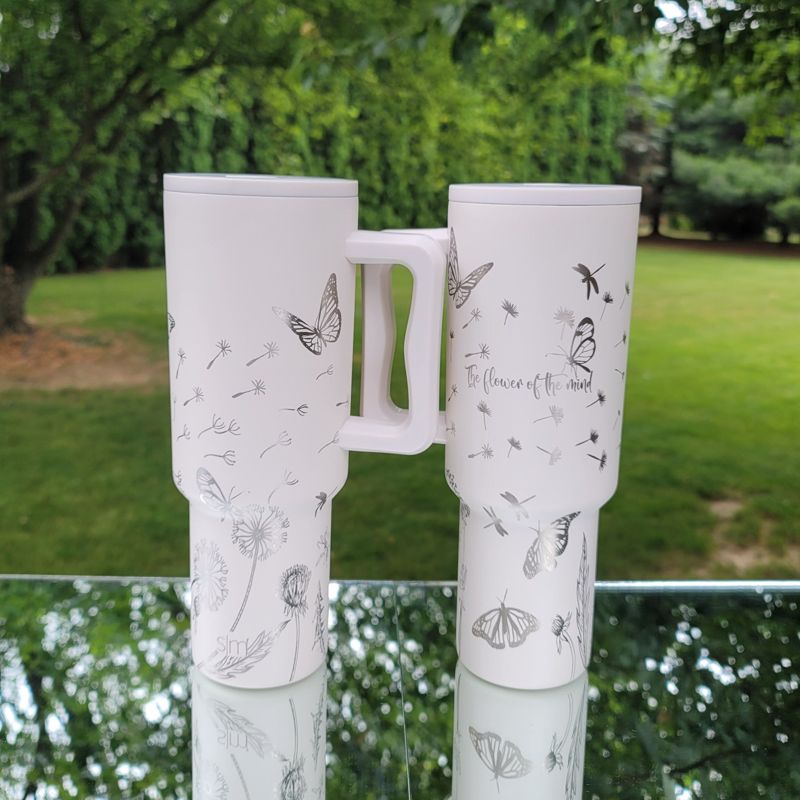 Simple Modern Engraved Tumbler, Sunflower Trek, Wildflower Trek, Liberty Trek, Daisy Trek,Manatee Trek,Butterfly Trek, Aztec Trek,Peony Trek (Aztec Sunflower, 80s Mix Trek)