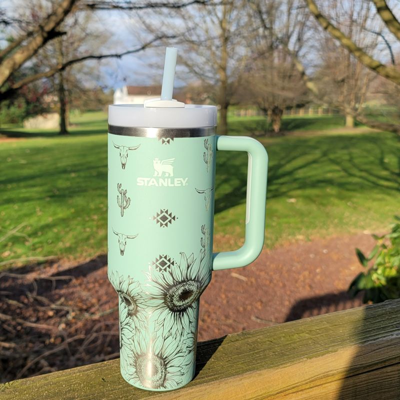Simple Modern Engraved Tumbler, Sunflower Trek, Wildflower Trek, Liberty Trek, Daisy Trek,Manatee Trek,Butterfly Trek, Aztec Trek,Peony Trek (Aztec Sunflower, 80s Mix Trek)