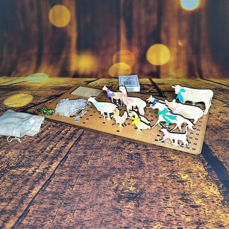 Barnyard Dinner Dash, Horse Race Game, Family Game Night, Family Traditions, Personalized Board Game (Barnyard Game)
