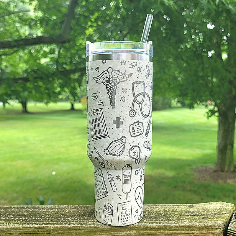 Nurse Stanley, Nursing Engraving, Nurse Tumbler, Hospital, Nurse Themed, RN Tumbler, Nurse Appreciation, Nursing Student,White Coat Ceremony (30oz Fog H2.0, Nurse Only)