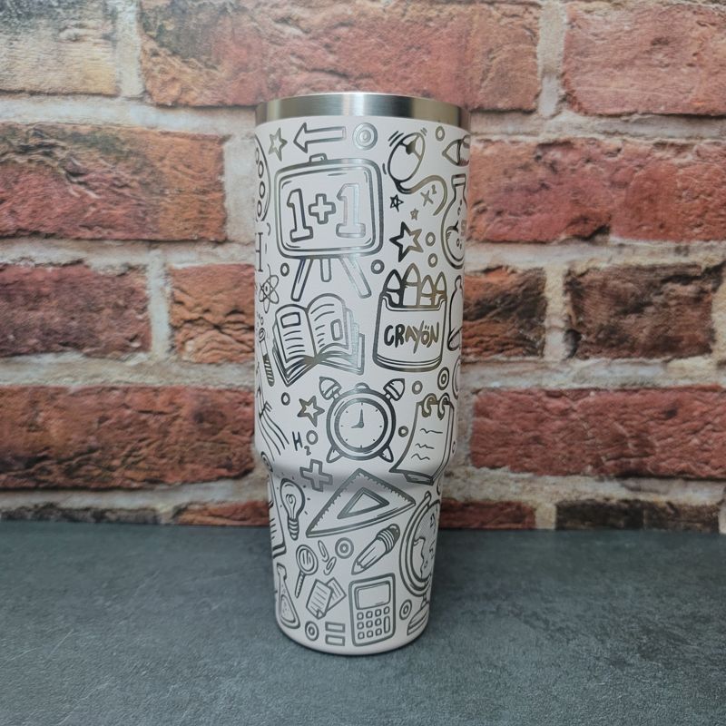 Celebrate Educators with Personalized Teacher Stanley Tumbler - Custom Teacher Appreciation Gift, Laser Engraved Teacher Tumbler (30oz Fog H2.0, Teacher Only)