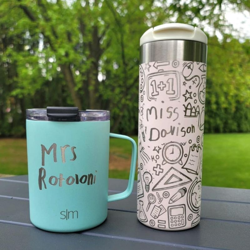 Celebrate Educators with Personalized Teacher Stanley Tumbler - Custom Teacher Appreciation Gift, Laser Engraved Teacher Tumbler (30oz Fog H2.0, Teacher Only)