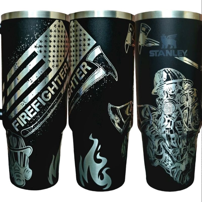 Laser-Engraved Firefighter Tribute Tumbler - Celebrate Your Hero in Style (30oz Fog H2.0 | Fireman Only)