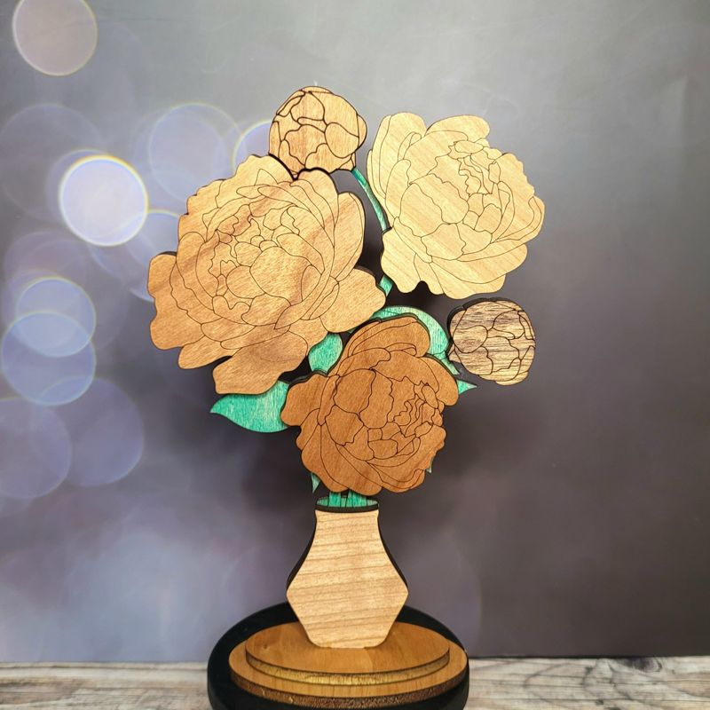 Handcrafted Wooden Floral Bouquets โ Eternal Beauty in Roses, Lilies, and More! Personalized Tags, Custom Colors, and Unforgettable Gifts