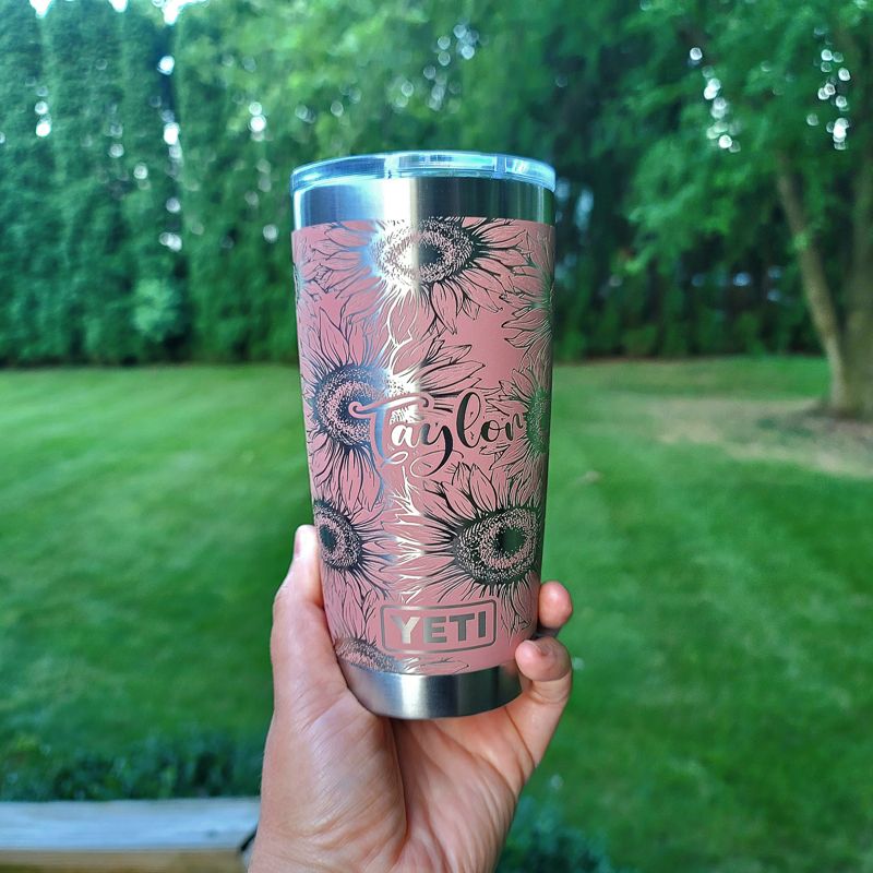 Personalized 20oz Yeti Tumbler: Custom Laser Engraved Designs