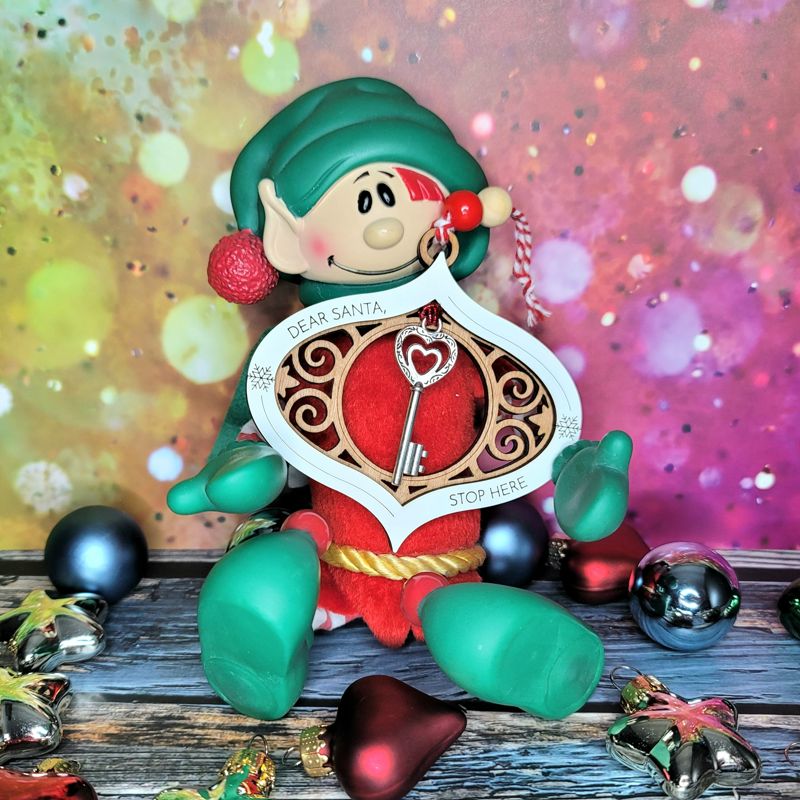 Santa’s Magic Key Laser Cut Ornament - Personalized Christmas Keepsake