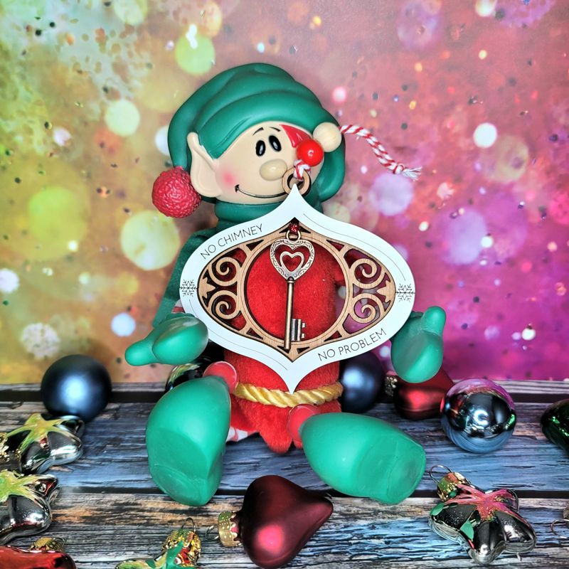 Santa’s Magic Key Laser Cut Ornament - Personalized Christmas Keepsake