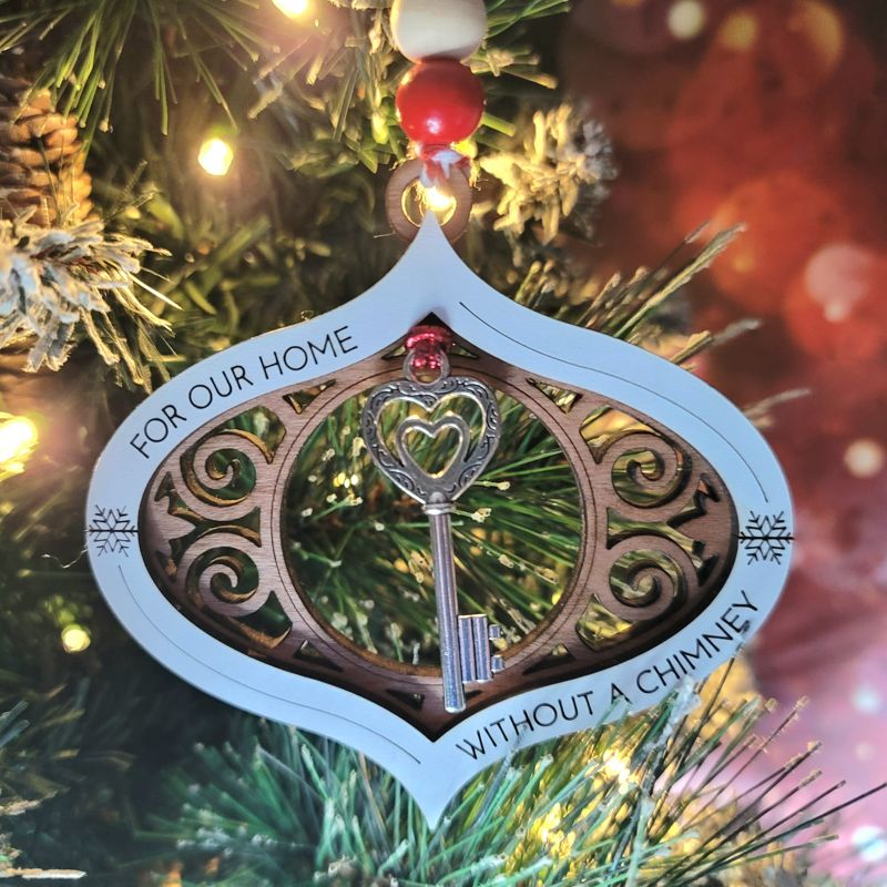 Santa’s Magic Key Laser Cut Ornament - Personalized Christmas Keepsake