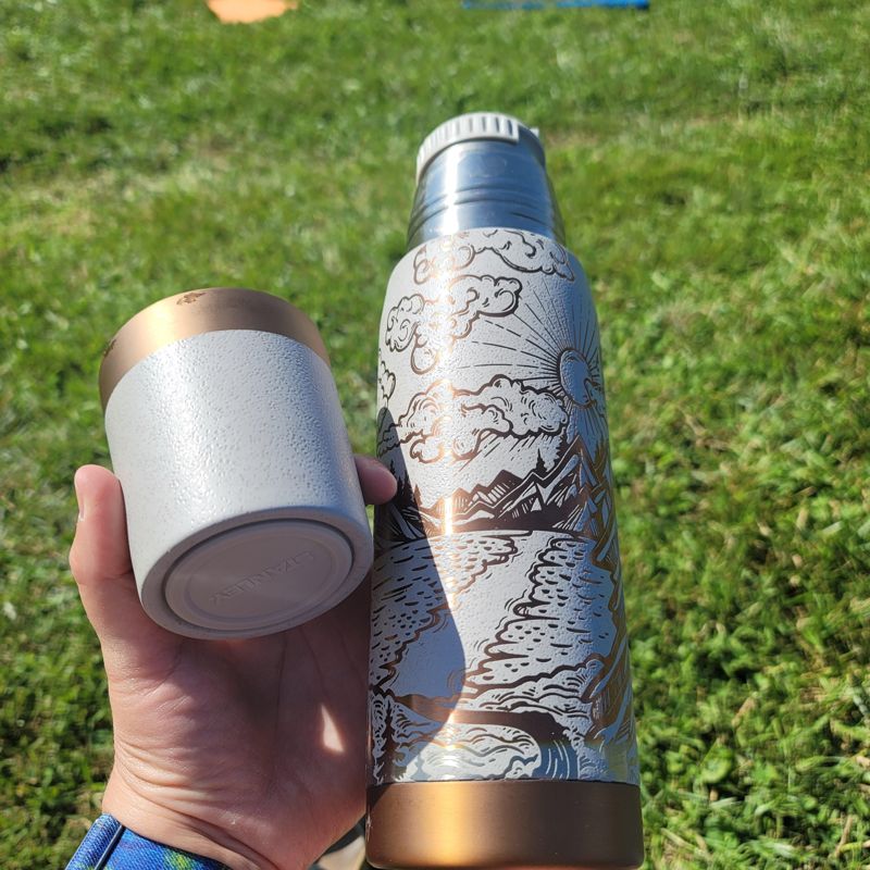 Exclusive 25oz Stanley Ash Bronze Thermos with Mountain Engraving