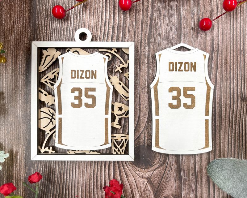 Basketball Jersey Christmas Ornament