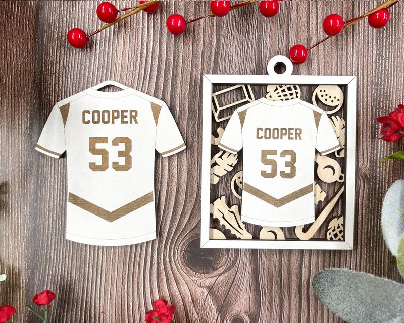 Field Hockey Jersey Christmas Ornament